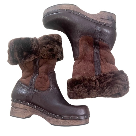 Frye Shoes - Frye Morgan Shearling Clog Boots Brown 7.5B